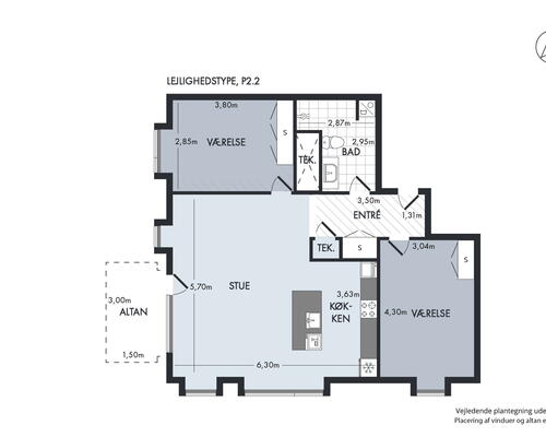 3 værelses lejlighed i Hørsholm