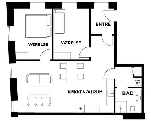3 værelses lejlighed i Ikast