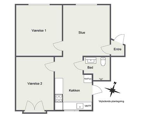 3 værelses lejlighed i Aalborg