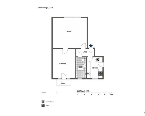 2 værelses lejlighed i Odense C