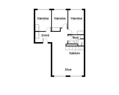4 værelses lejlighed i Glostrup