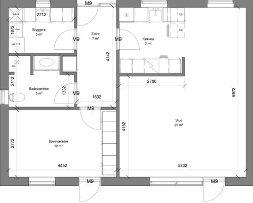 2 værelses lejlighed i Vodskov