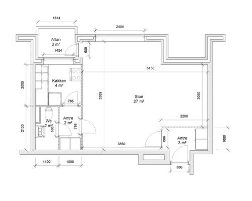 1 værelses lejlighed i Nørresundby