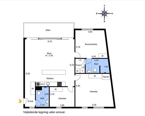 4 værelses lejlighed i Farum