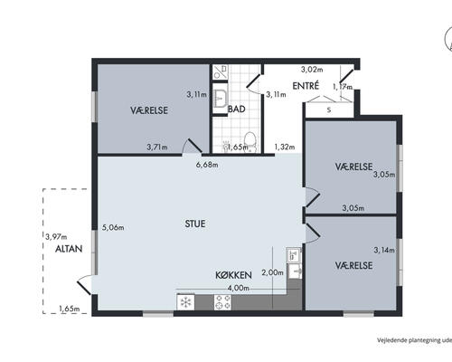 Skøn 4-værelses lejlighed i Tranders Have