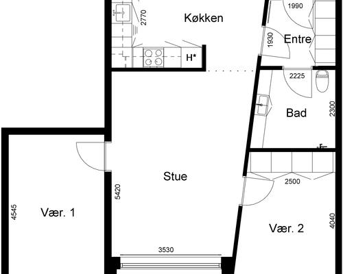 3 værelses lejlighed i Holsted