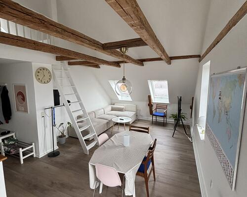 Flot 2. værelses lejlighed med egen terrasse og udsigt over Fredericia havn.