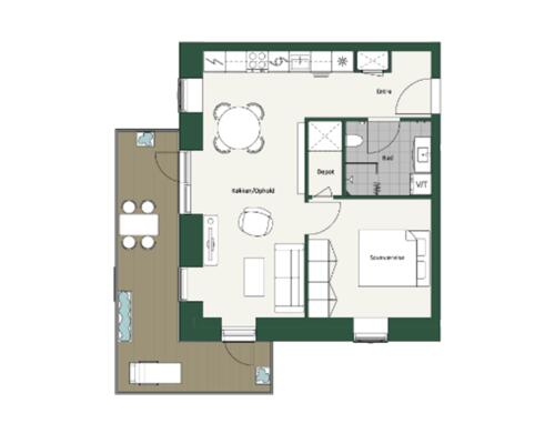 Nyopført 2-værelses lejlighed i Parkbyen