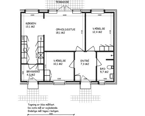 3 værelses lejlighed i Føvling