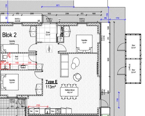 Rummeligt rækkehus med god planløsning