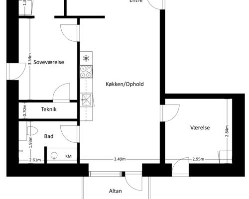 3 værelses lejlighed i Risskov
