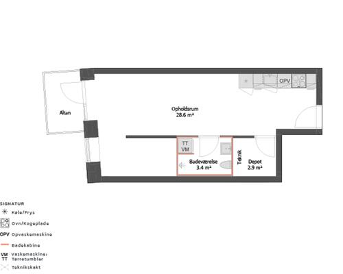 Nyopført 1-værelses lejlighed på Østre Havn i Aalborg