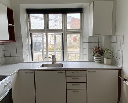 Dejlig 2 vær. lejlighed på Nørretorv, husdyr tilladt.