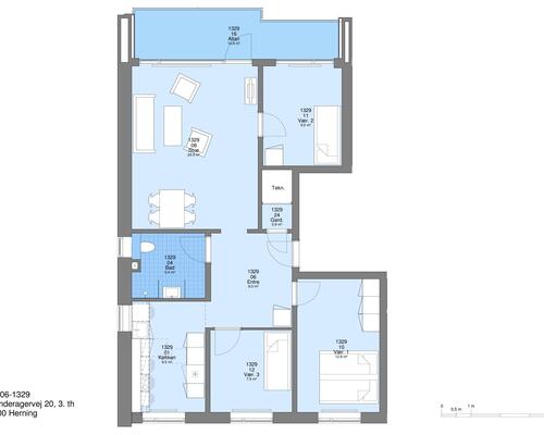 4 værelses lejlighed i Herning