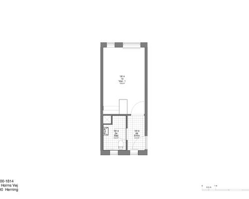 1 værelses lejlighed i Herning