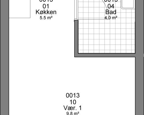 1 værelses lejlighed i Haderslev