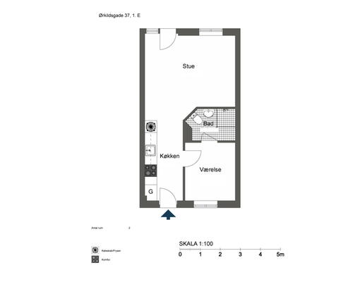 Utraditionel 2 værelses