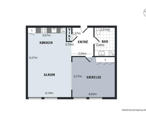 Unik 2-værelses lejlighed på Strandvejen i New Yorker-stil