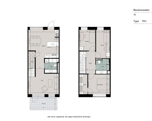 4-værelses rækkehus med god planløsning, lyse moderne materialer og egen terrasse og have - Ingen bindingsperiode!