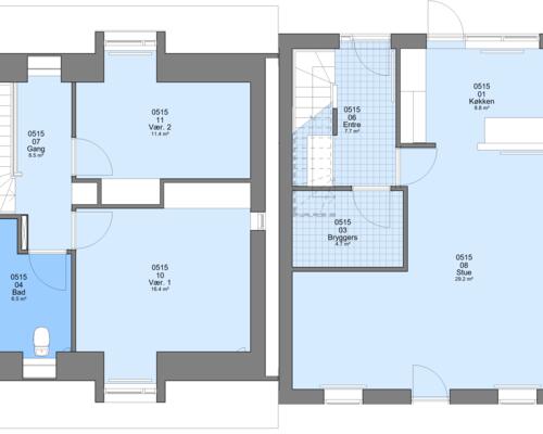 3 værelses hus i Roslev
