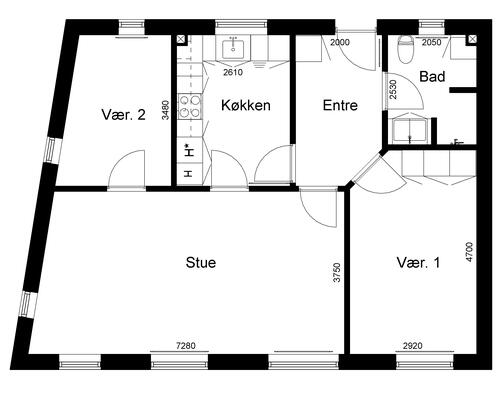 3 værelses lejlighed i Thorsø