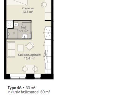 Studiebolig på havnen i Aalborg