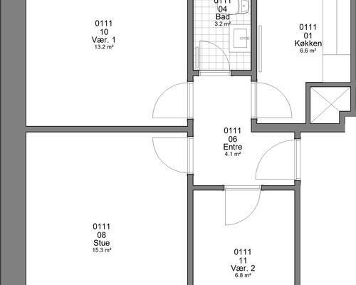 2 værelses lejlighed i Haderslev