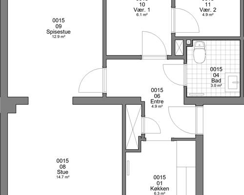 4 værelses lejlighed i Haderslev