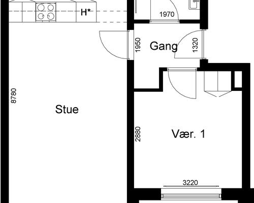 2 værelses lejlighed i Silkeborg
