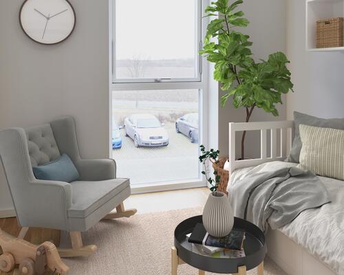 Familievenligt 4-værelses rækkehus i to plan