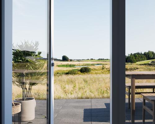 Nyopført rækkehus med skøn udsigt og tæt på Aarhus