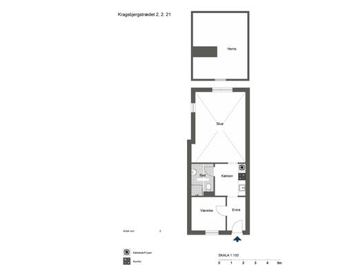 Lækker delevenlig lejlighed i 2 plan i Odense C! - KUN 1 MÅNEDS DEPOSITUM