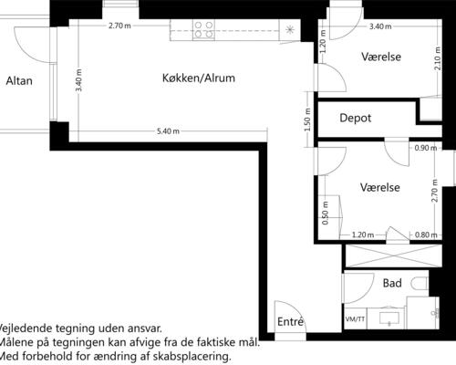 3 værelses lejlighed i Ballerup