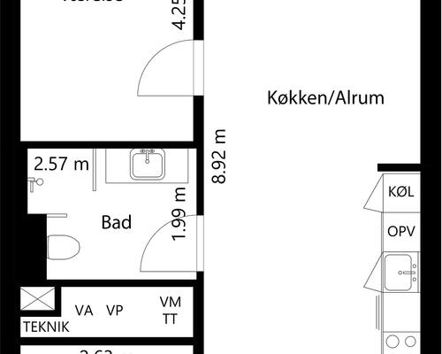 2 værelses lejlighed i Odder