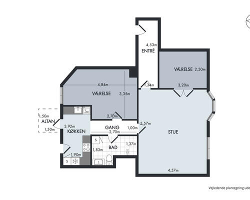 Delevenlig 3-værelses lejlighed i Hjørring