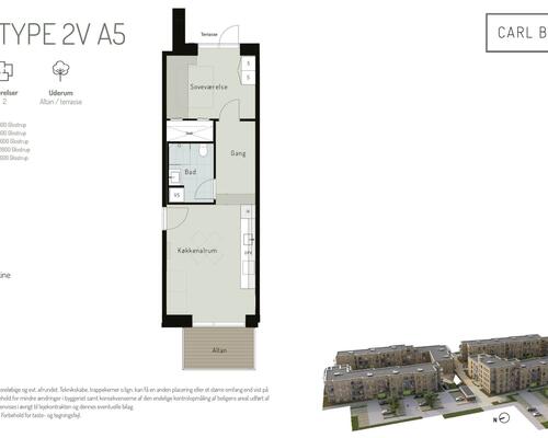 2 værelses lejlighed i Glostrup