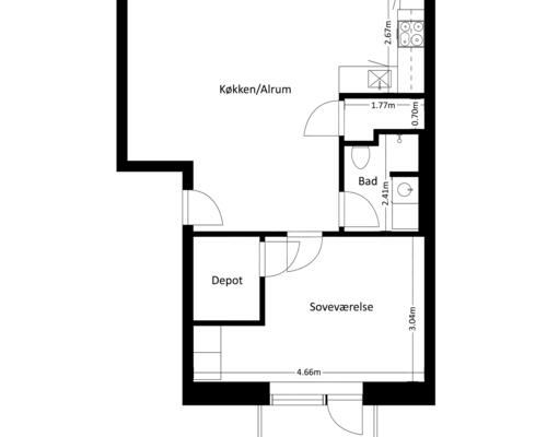 2 værelses lejlighed i Frederikssund