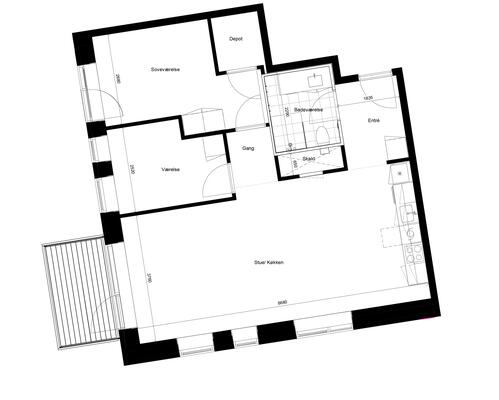 3 værelses lejlighed i Glostrup