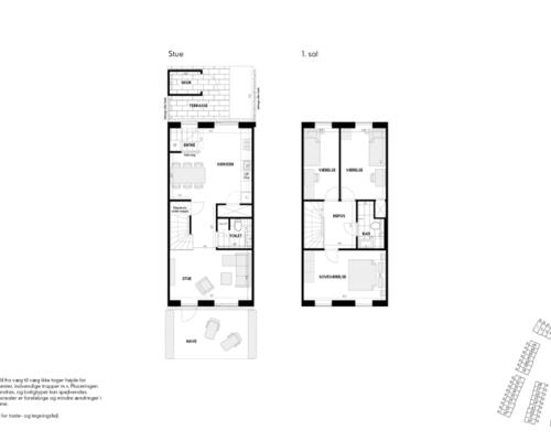 Nybyggt 4 rækkehus med have