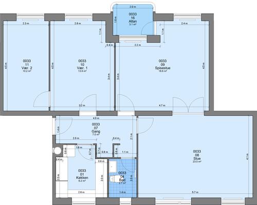 5 værelses lejlighed i Randers SØ