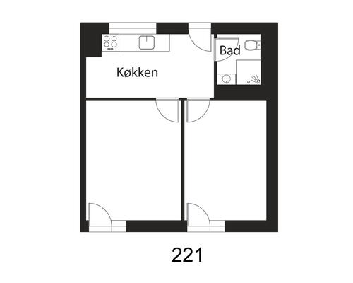 2 værelses lejlighed i København NV