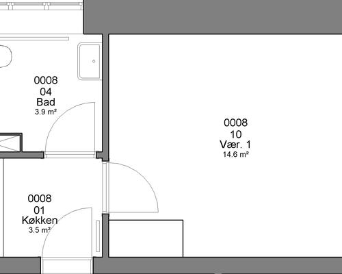 1 værelses lejlighed i Haderslev