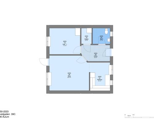 2 værelses hus i Aulum