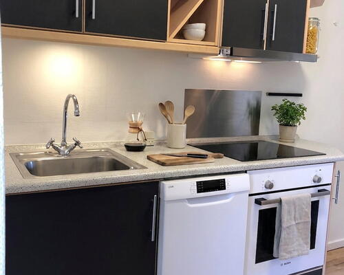 Lys 2-værelses på 66 m2 med altan/terrasse, parkering og ladestander