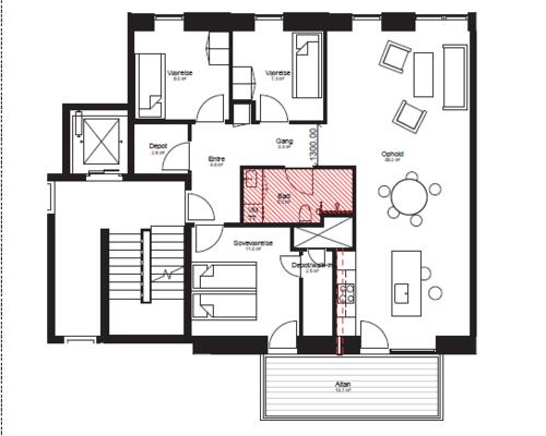 4 værelses lejlighed i Randers NØ