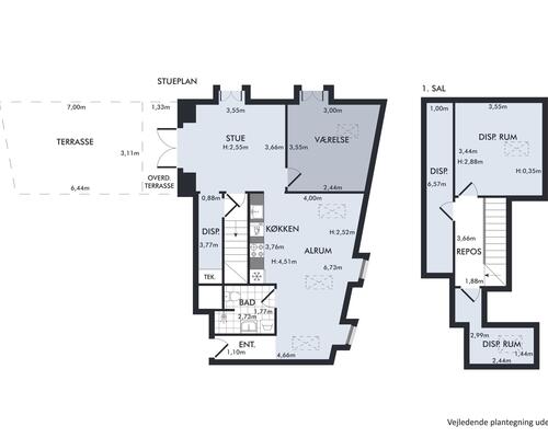 1 værelses lejlighed i Køge