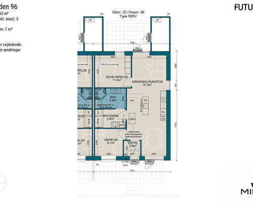 3 værelses hus i Haslev