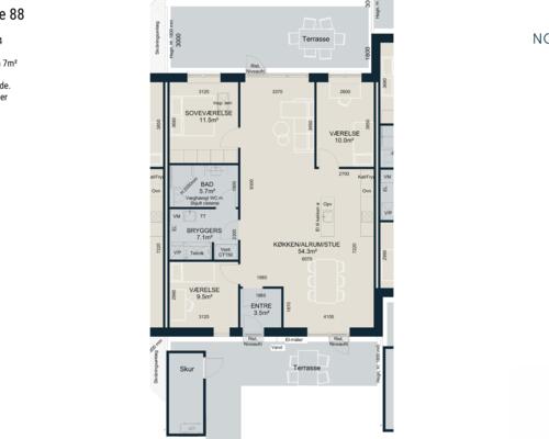 4 værelses hus i Odder