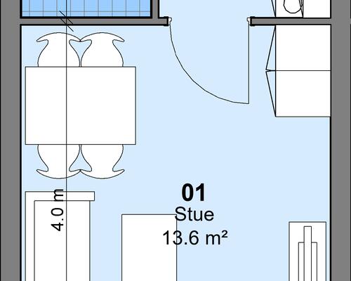 1 værelses lejlighed i Asperup