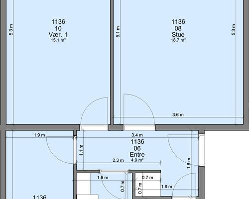 3 værelses lejlighed i Randers NV